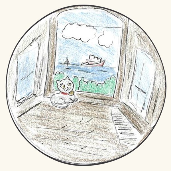 Judy on the cupola looking at boats